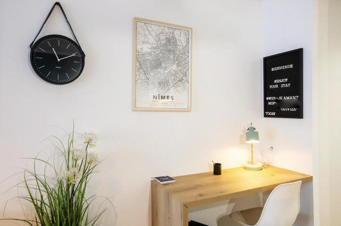 Studio Terrasse & Parking Gratuit En Residence Nîmes Extérieur photo