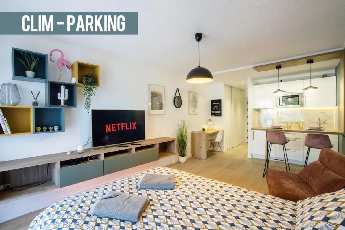 Studio Terrasse & Parking Gratuit En Residence Nîmes Extérieur photo